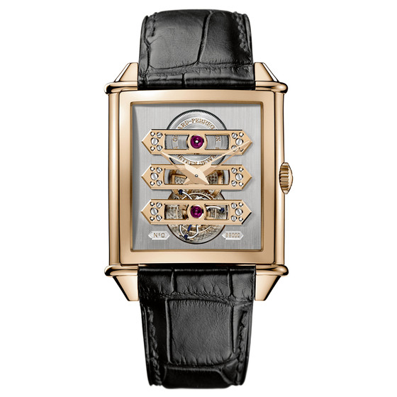 Review Replica Girard-Perregaux VINTAGE 1945 TOURBILLON WITH THREE GOLD BRIDGES 99880-52-00A-BA6A watch